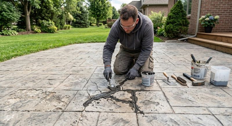 Decorative Concrete Repair in Rockwall, TX
